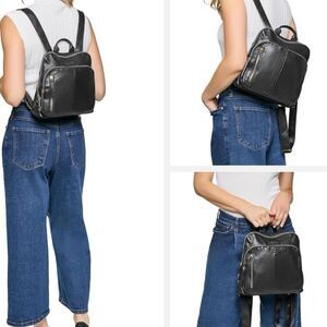 American Leather Co. Cleveland Midsize Black Butter Soft Leather Mini Backpack